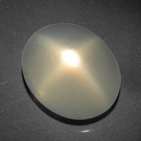 Pedra da lua estrela creme natural 21,08ct, corte oval, translúcido