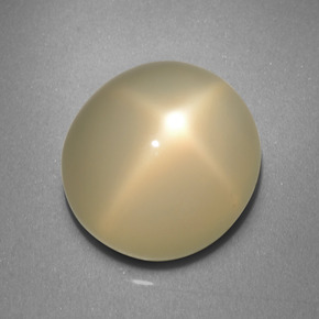 Pedra da lua estrela creme natural 9,20ct, corte oval, translúcido