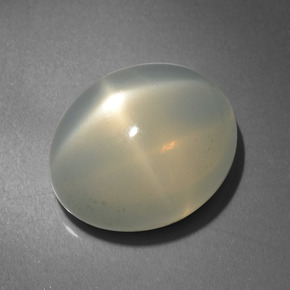 Pedra da Lua Estrela Creme Natural 12.54ct, Corte Oval, Translúcido