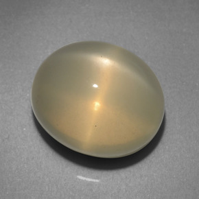 Pedra da lua estrela creme natural 10,31ct, corte oval, translúcido