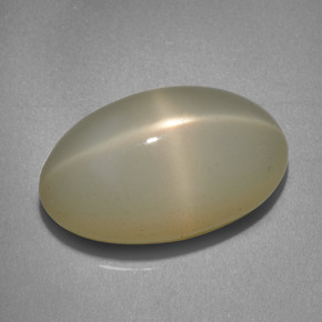 Pedra da lua estrela creme natural 12,06ct, corte oval, translúcido