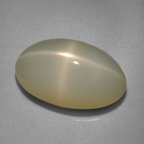 Pedra da lua estrela creme natural 12,06ct, corte oval, translúcido