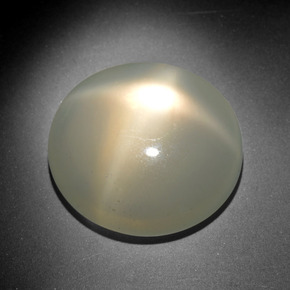 Pedra da lua estrela creme natural 18,46ct, corte oval, translúcido