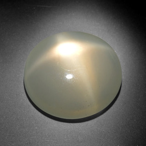 Pedra da lua estrela creme natural 18,46ct, corte oval, translúcido