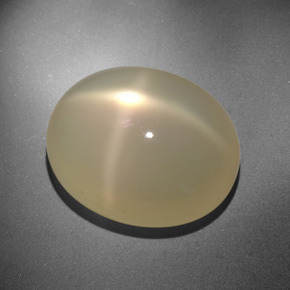Pedra da lua estrela creme natural 20,88ct, corte oval, translúcido