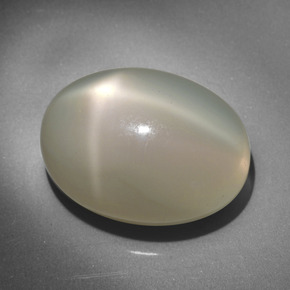 Pedra da lua estrela creme natural 23,34ct, corte oval, translúcido