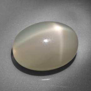 Pedra da lua estrela creme natural 23,34ct, corte oval, translúcido