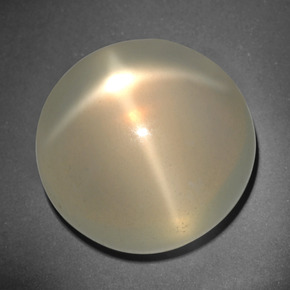 Pedra da lua estrela creme natural 26,12ct, corte redondo, translúcido