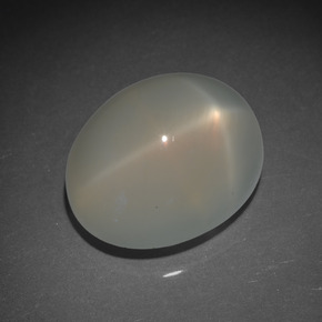 Pedra da lua estrela creme natural 17,15ct, corte oval, translúcido