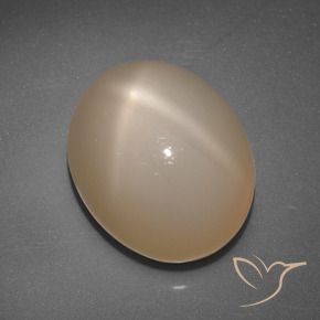 Pedra da Lua Estrela Laranja Médio Natural 6.89ct, oval, Translúcido