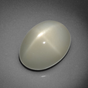 Pedra da lua estrela creme natural 10,16ct, corte oval, translúcido
