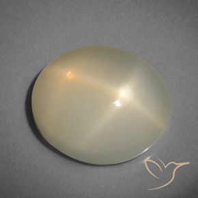 Pedra da lua estrela amarelo natural 9,32ct, corte oval, translúcido