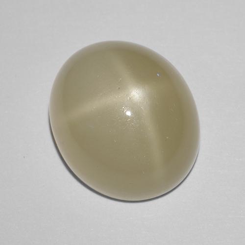Pedra da lua estrela amarelo natural 10,43ct, corte oval, translúcido
