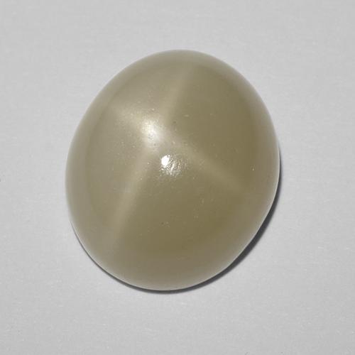Pedra da lua estrela amarelo natural 10,43ct, corte oval, translúcido