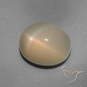 Pedra da Lua Estrela Laranja Médio-Claro Natural 7.02ct, oval, Translúcido