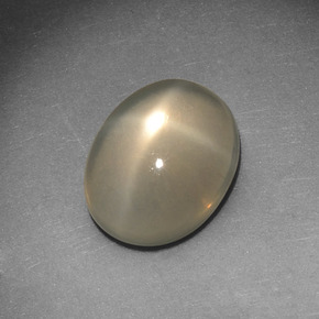Pedra da lua estrela creme natural 2,72ct, corte oval, translúcido