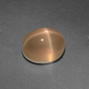 Pedra da lua estrela creme natural 3,33ct, corte oval, translúcido