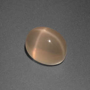 Pedra da lua estrela creme natural 3,26ct, corte oval, translúcido