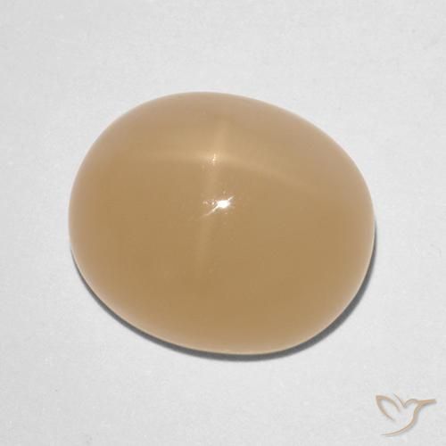 Pedra da Lua Estrela Laranja Melão Natural 7.88ct, oval, Translúcido