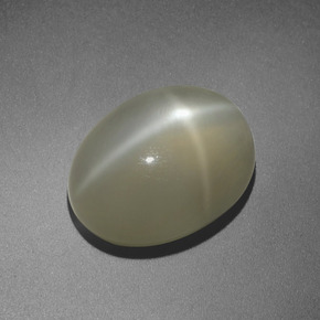 Pedra da Lua Estrela Creme Natural 5.88ct, Corte Oval, Translúcido
