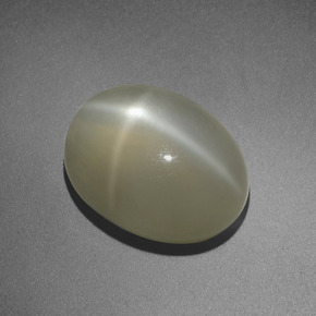 Pedra da Lua Estrela Creme Natural 5.88ct, Corte Oval, Translúcido