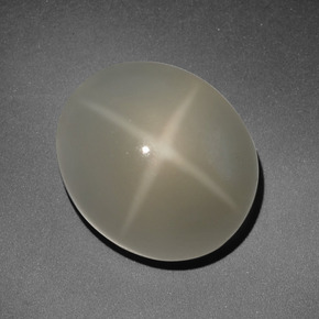 Pedra da lua estrela creme natural 9,94ct, corte oval, translúcido