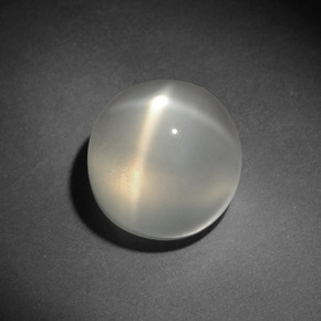 Pedra da lua estrela branco natural 9,44ct, corte redondo, translúcido