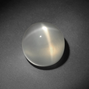 Pedra da lua estrela branco natural 9,44ct, corte redondo, translúcido