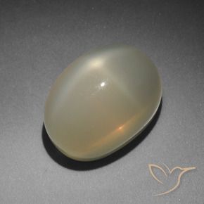 Pedra da Lua Estrela Castanho muito claro Natural 11.49ct, oval, Translúcido