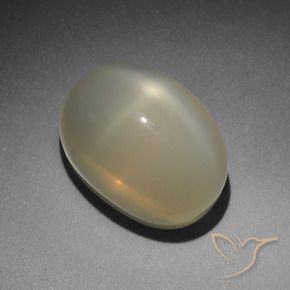 Pedra da Lua Estrela Castanho muito claro Natural 11.49ct, oval, Translúcido
