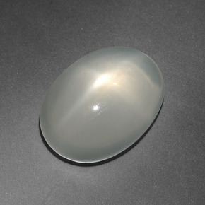 Pedra da lua estrela creme natural 12,21ct, corte oval, translúcido