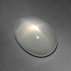 Pedra da lua estrela creme natural 12,21ct, corte oval, translúcido