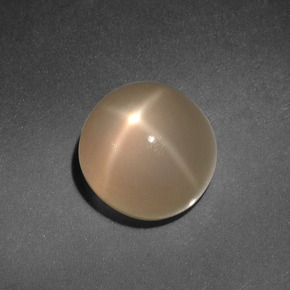 Pedra da lua estrela creme natural 4,98ct, corte redondo, translúcido