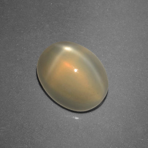 Pedra da lua estrela creme natural 2,74ct, corte oval, translúcido