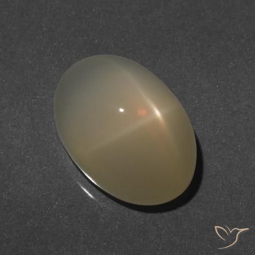 8.92ct Natural Luz amarela Pedra da Lua Estrela, oval, Translúcido