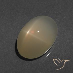 Pedra da Lua Estrela Luz amarela Natural 8.92ct, oval, Translúcido
