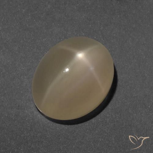 5.19ct Natural Laranja acastanhado Pedra da Lua Estrela, oval, Translúcido