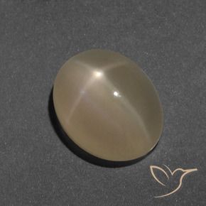 Pedra da Lua Estrela Laranja acastanhado Natural 5.19ct, oval, Translúcido
