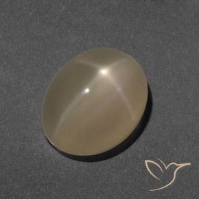 Pedra da Lua Estrela Laranja acastanhado Natural 5.19ct, oval, Translúcido