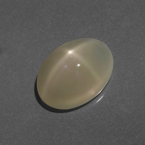 Pedra da lua estrela branco natural 5,71ct, corte oval, translúcido