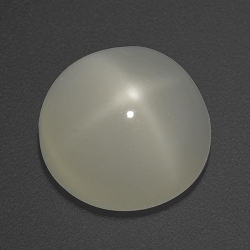 Pedra da lua estrela branco natural 5,93ct, corte redondo, translúcido