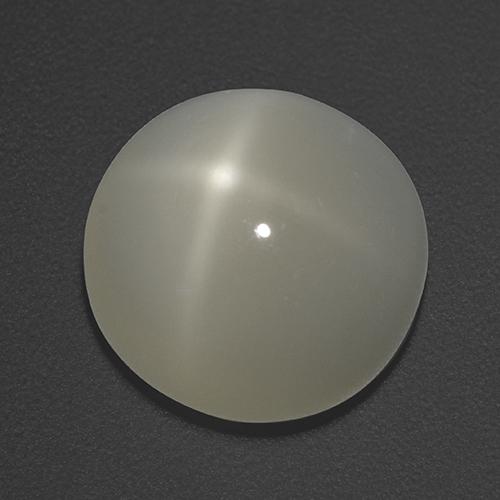 Pedra da lua estrela branco natural 5,93ct, corte redondo, translúcido
