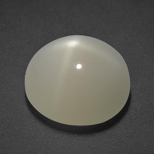 Pedra da lua estrela branco natural 5,93ct, corte redondo, translúcido