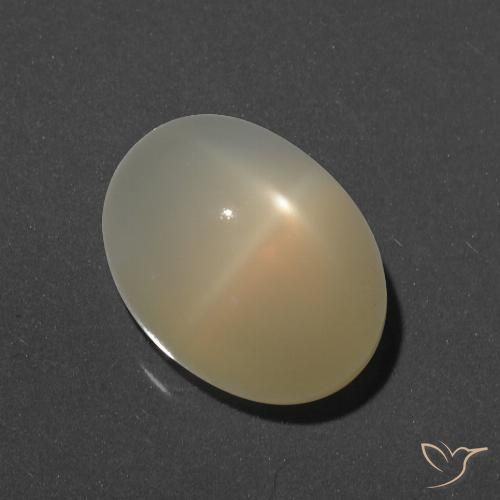 Pedra da Lua Estrela Laranja amarelo Natural 7.71ct, Corte Oval, Translúcido