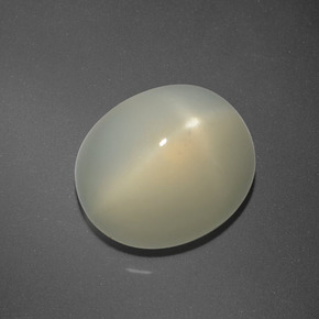 Pedra da lua estrela amarelo natural 6,63ct, corte oval, translúcido