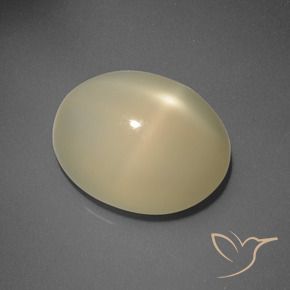 Pedra da Lua Estrela Luz amarela Natural 5.83ct, oval, Translúcido