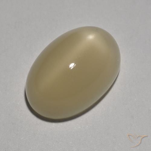 Pedra da Lua Estrela Marrom Pálido Natural 5.38ct, oval, Translúcido