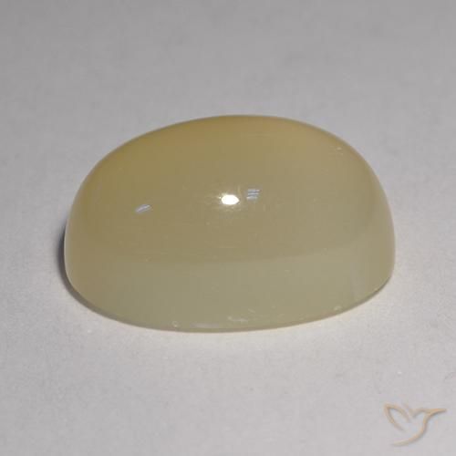 Pedra da Lua Estrela Marrom Pálido Natural 5.38ct, oval, Translúcido