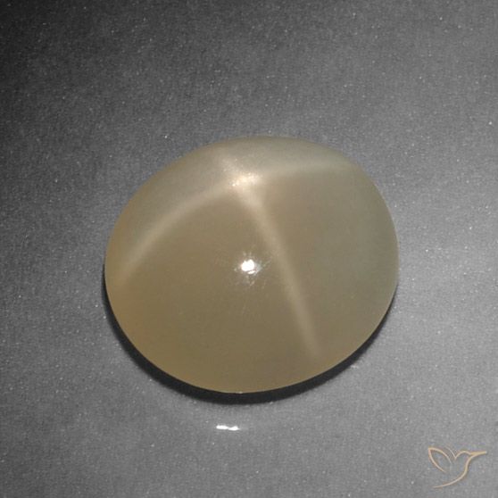 Pedra da Lua Estrela Laranja médio-escuro Natural 5.16ct, Corte Oval, Translúcido