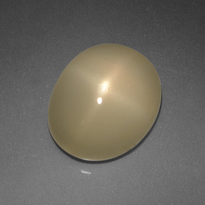 Pedra da lua estrela creme natural 5,08ct, corte oval, translúcido